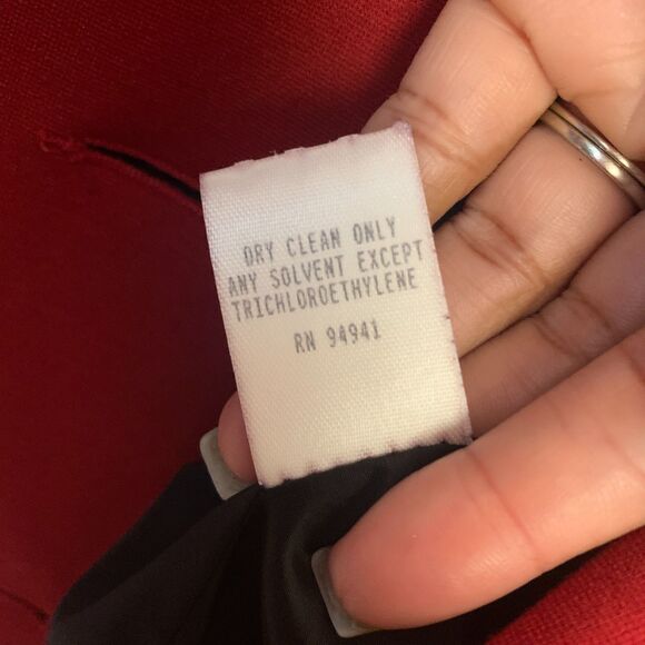 Donna Degnan Blazer Jacket size 10 Red Button Lined Stretch Made In USA Career - Picture 5 of 7